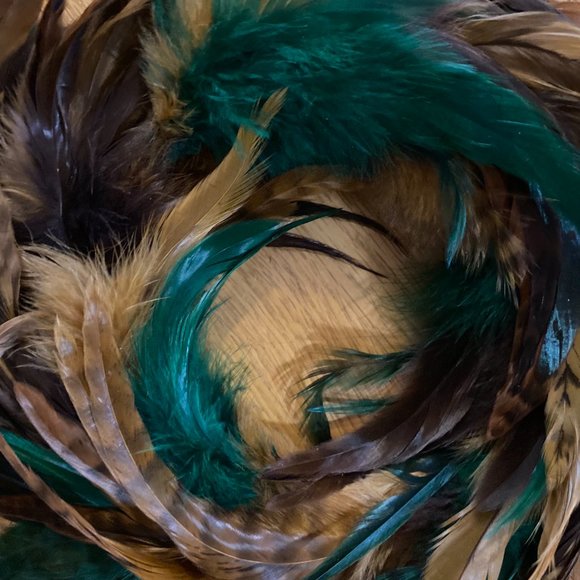 Masquerade Mask Feather Masks (HANDMADE W REAL FEATHERS) - Picture 13 of 16